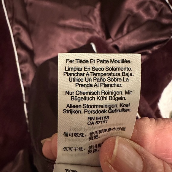 DKNY Women’s hoodies Faux Fur Coat -Deep Plum - Picture 10 of 10